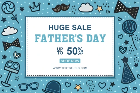 Father's Day Sale Template: Fun and Whimsical Design for Promotions