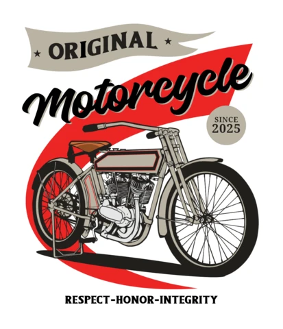 Modèle original de t-shirt de moto