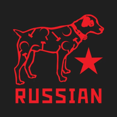 Russian Dog T-shirt Design Template