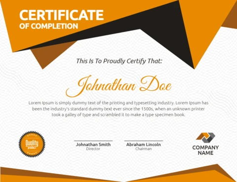 Abstract Modern Corporate Certificate Post Design Template