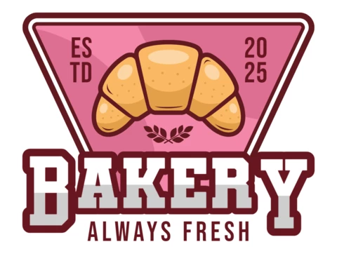 Modèle de logo pour le badge d'une boulangerie