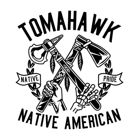 Tomahawk Native American T-shirt Design Template
