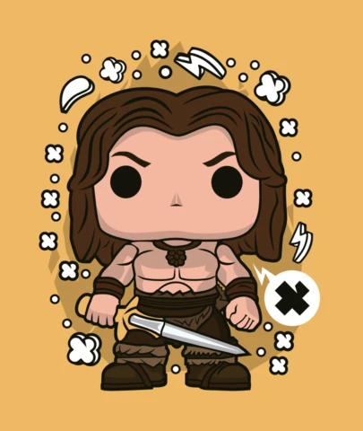 Conan The Barbarian Pop Culture T-Shirt Design Template