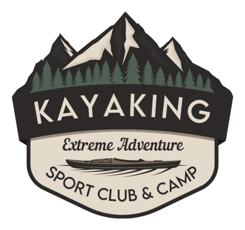 Kayaking Sport Club Badge Template Design