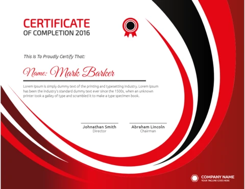Abstract Modern Professional Corporate Certificate Post Design Template