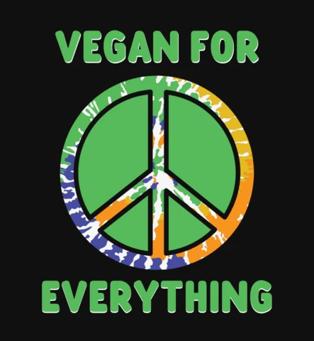 Desenho de camiseta Peace love vegan for everything