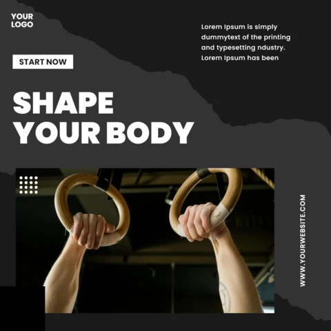 Grey And Black Impactful Promotional Instagram Post Design Template