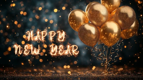 2025 modèle de carte de vœux festive pour le nouvel an