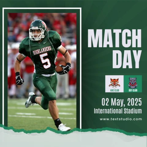 Football Photo Collage Sports Instagram Post Design
