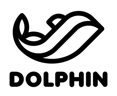 Dolphin Logo Design Template Black