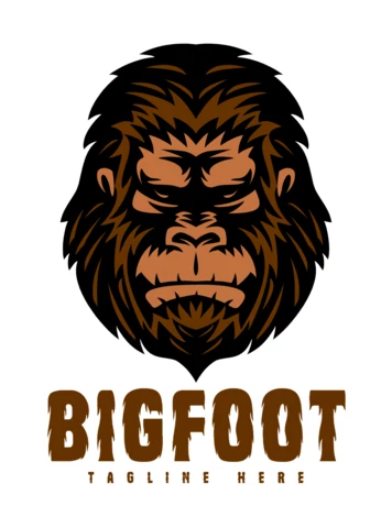 Bigfoot Head Logo Design Template