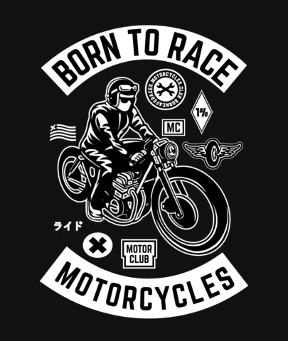 Born To Race Motorcycles T-Shirt Design Template