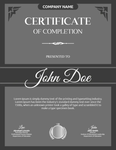 Elegant Vintage Frame Award Certificate Post Design Template