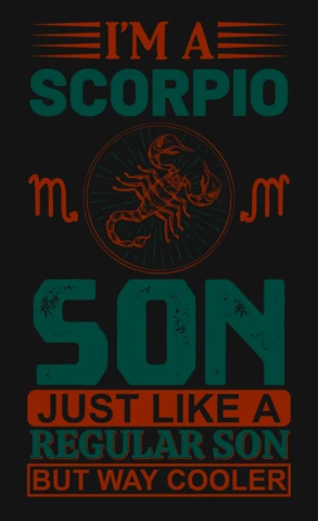 Vintage Scorpio Son Design Template for Customizable Gifts