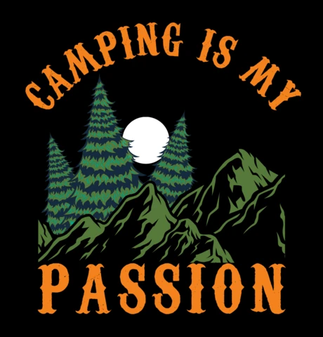 Le camping est ma passion - modèle de t-shirt