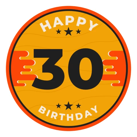 Happy Anniversary Badge Template Design