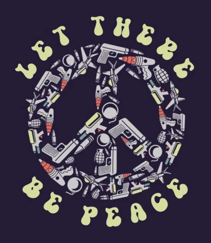 Let There Be Peace T-shirt Design Template