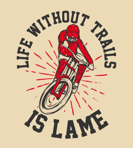 Modello di design t-shirt vintage per mountain biker