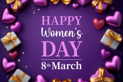 Happy Women's Day Celebration Template Design for 8th March