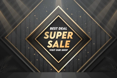 Elegant Sale Announcement Template with Diamond Design for Promotional Flyers