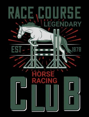Race Course Legendary Horse Racing Club Established in 1878 T-Shirt Design Template