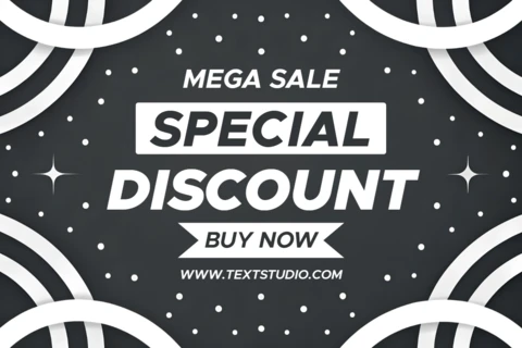 Modern Discount Promo Template with Bold Typography for Sale Flyers