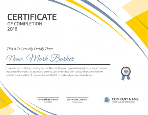 Abstract Corporate Award Certificate Post Design Template