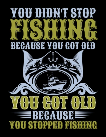 Vintage Fishing Quote Design Template for Personalized Apparel
