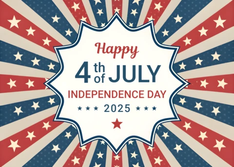 Modello di design per la celebrazione del giorno dell'indipendenza patriottico del 4 luglio