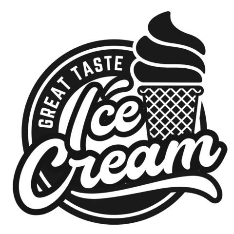 Great Taste Ice Cream Logo Design Template