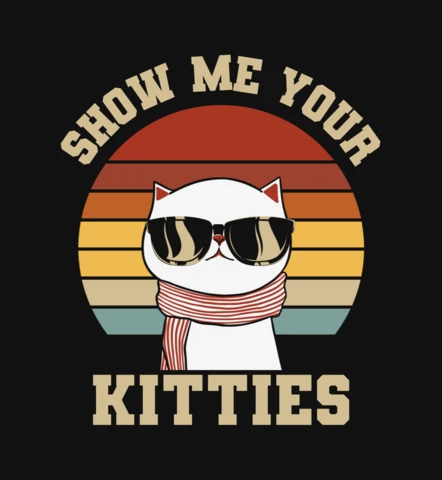 Mostre-me seus gatinhos Modelo de design de camiseta engraçada para amantes de gatos