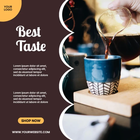 Best Taste Coffee Instagram Post Design Template