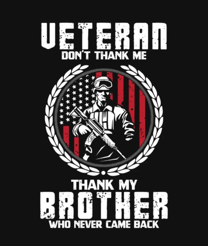 Modello di design per t-shirt Veteran don't thank me usa