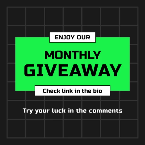 Monthly Giveaway Advertising Instagram Post Design Template