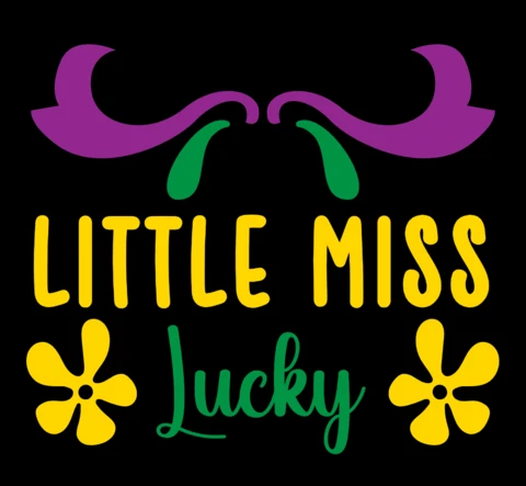 Petite miss chanceuse typographie amusante modèle de conception