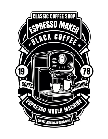 Retro Coffee Shop Barista T-shirt Design Template
