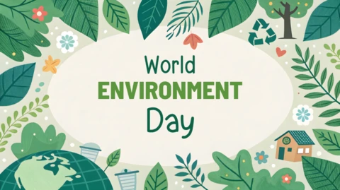 Childish Nature-Inspired Design Template for World Environment Day