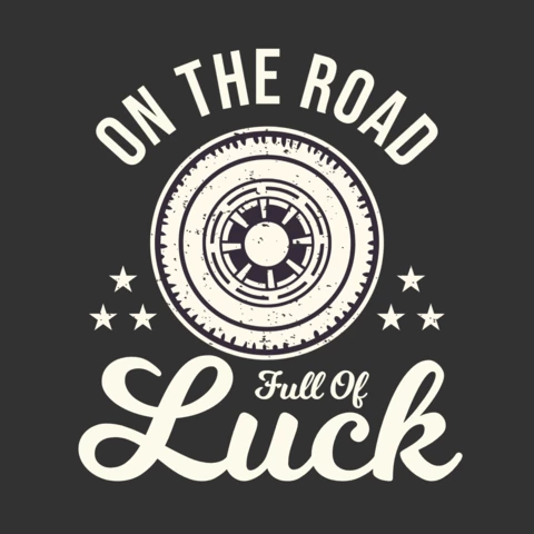 Wheel On The Road T-shirt Design Template