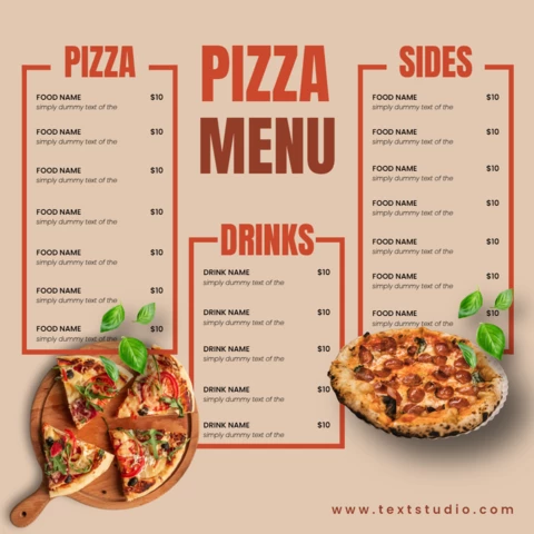 Red And Brown Modern Restaurant Menu Template