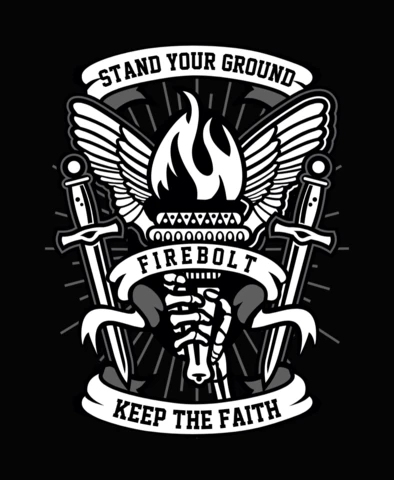Steh deinen boden feuerblitz t-shirt design Vorlage
