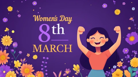 Women's Day Celebration Template Design for March 8th
