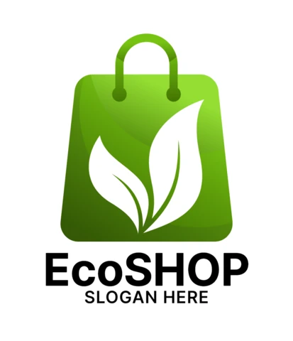 Eco Shop Natural Logo Design Template