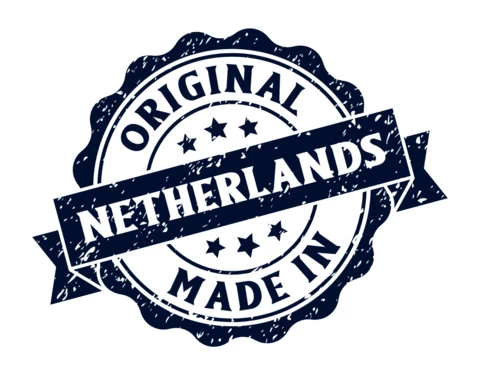 Modèle de logo pour le timbre Made in netherlands