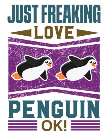 Modèle de conception d'un amour de pingouin fantaisiste pour des projets amusants et créatifs