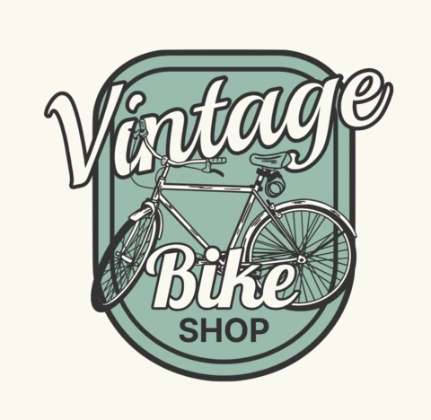 Modello di progettazione del logo del negozio di biciclette