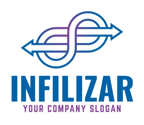 Modèle de conception de logo abstrait Infilizar