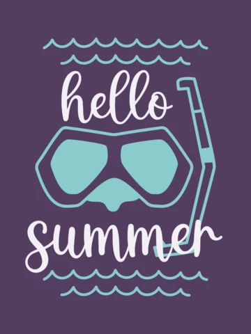 Diseño de plantilla de camiseta Hello summer