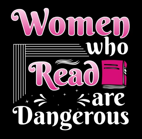 Woman Who Read Are Dangerous T-shirt Design Template