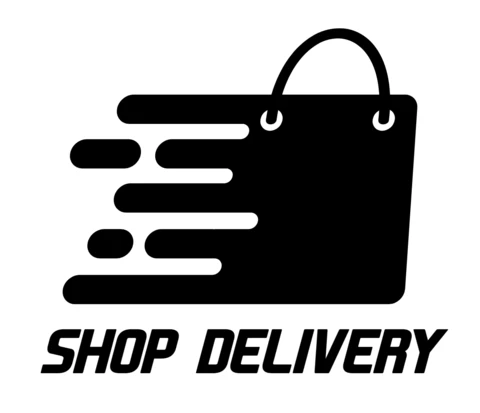 Modello di logo per la consegna di un negozio