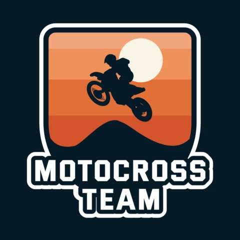 Motocross Team Logo Design Template
